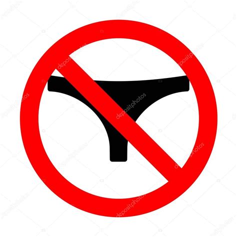 No Womens Panties Sign Stock Vector Asmati1702 Gmail Com 137320610