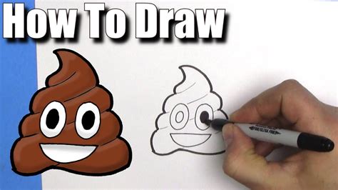 How To Draw The Poop Emoji Easy Step By Step Funnydogtv