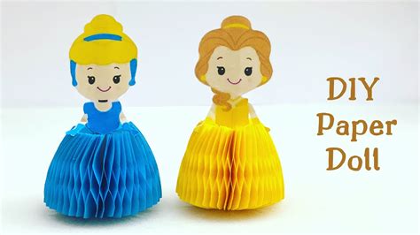 Diy Paper Doll Paper Disney Princess Doll Paper Craft Easy Kids