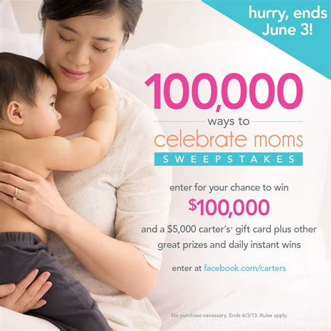 Ways To Celebrate Moms Carter S Contest Gift Card