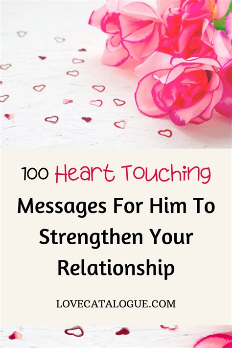 Find romantic love poems for him to dedicate your boyfriend or husband. Love Touching Messages To Strengthen Your Relationship ...