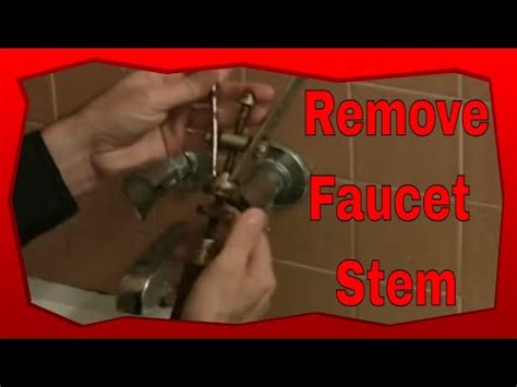 To stop, stop the hot and cold water in the bath. How To Remove Bathtub Faucet Stems - YouTube