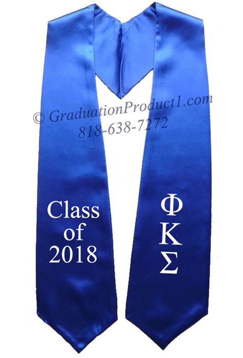 Phi Kappa Sigma Royal Blue Greek Graduation Stole And Sashes From