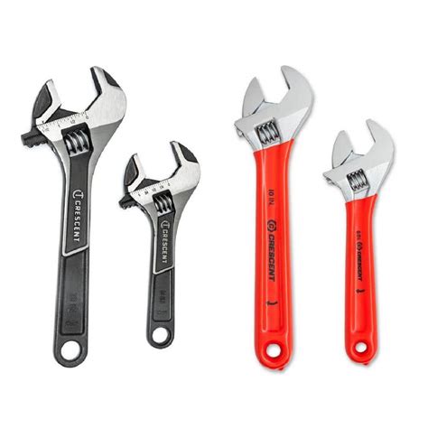 Crescent 6 In And 10 In Wide And Normal Jaw Adjustable Wrench Set 4