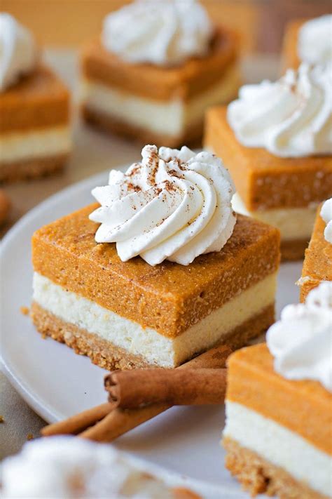 Deliciously tart and creamy on a vanilla crumb crust. Pumpkin Cheesecake Bars | Lil' Luna