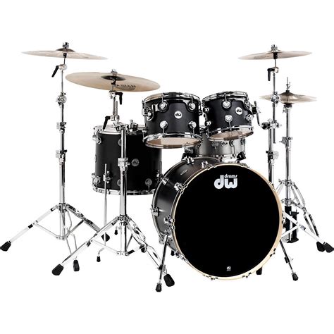 Dw Collectors Series 4 Piece Shell Pack Ebony Chrome Hardware