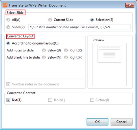 This online document converter allows you to convert your files from wps to word in high quality. How to convert Presentation to Word Document