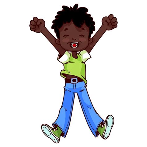 African American Boy Cartoon — Stock Vector © Kk Inc 9470184