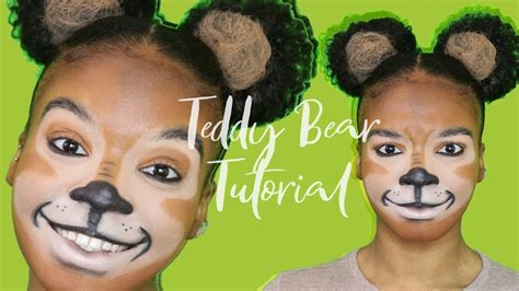 teddy bear makeup tutorial halloween youtube