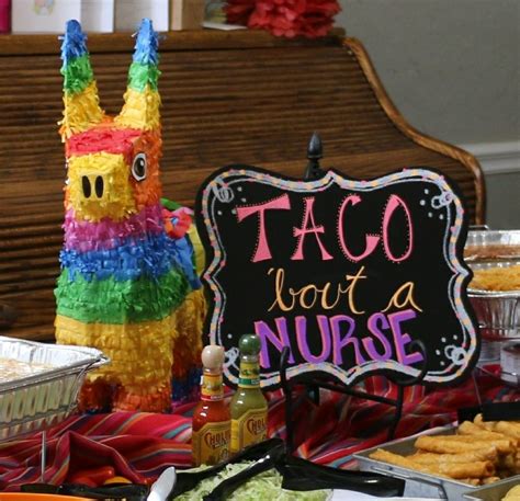 Find out tips you need to pull this party theme off yourself. Taco Bar Graduation Celebration. BSN RN! | Nurse party, Taco bar, Nursing school graduation