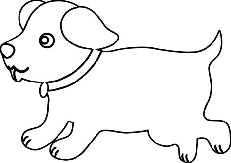 Puppy Outline Dog Puppy Coloring Page