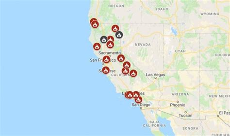Maps Wildfires Burning Across California Abc7news Oregon