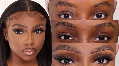 how to perfect quick and easy fluffy eyebrow tutorial darkskin woc makeup youtube