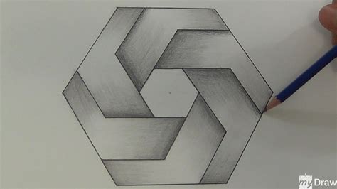 Drawing An Impossible Hexagon - Impossible Shapes (Time Lapse) - YouTube