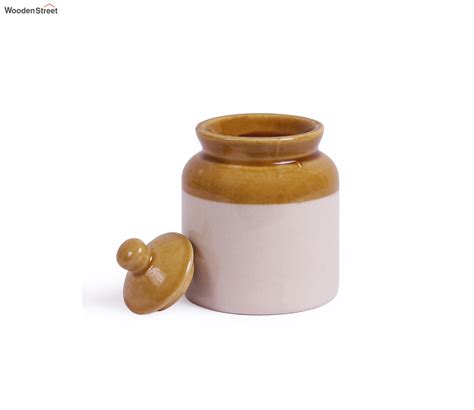 Buy Hand Crafted Four Inch Ceramic Pickle Jars Set Of 2 Online In India
