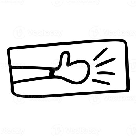 Thumbs Up Doodle Icon 13476884 Png