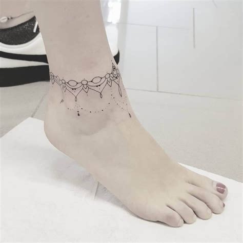 50 Best Anklets Tattoo Design Ankle Bracelet Tattoo