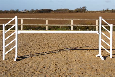 White Hexagonal Aluminium Poles 100mm Diameter Jump 2 It Horse Jumps