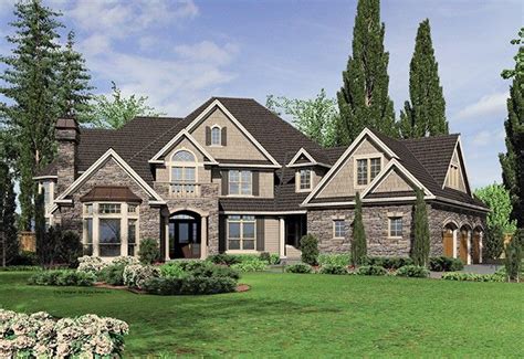 If you need storage and 5 bedrooms, this is a great plan for you. New American House Plan with 6020 Square Feet and 5 ...