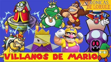 Los Distintos Villanos De Mario Youtube