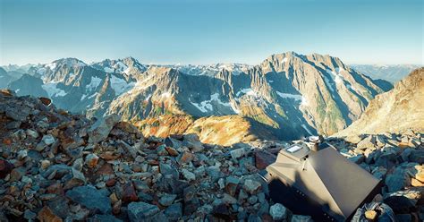 Sunrise View Of North Cascades From An Alpine Toilet On Sahale Mountain