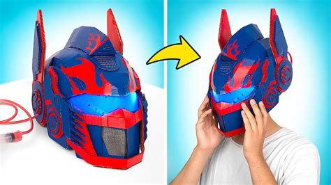 Hydraulic Super Mask Of Optimus Prime Cool Diy Youtube