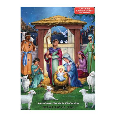 Holy Manger Advent Calendar With Chocolates Ewtn Religious Catalogue