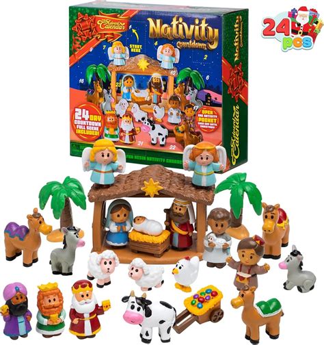 Buy Joyin 24 Pcs Christmas 2022 Advent Calendar Miniature Toys Nativity