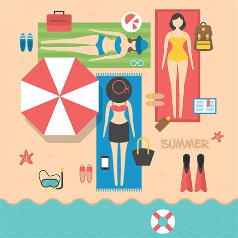 Royalty Free Sunbathing Clip Art Vector Images And Illustrations Istock