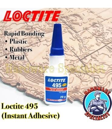 Loctite 495 Instant Adhesive Glue 20g Hardware Specialist