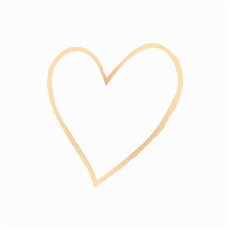 Gold Psd Heart Icon Illustration Free Icons Rawpixel
