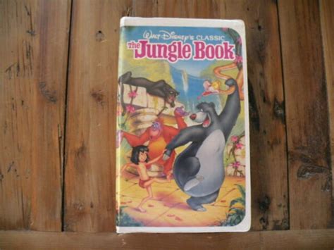 Rare 1991 The Jungle Book Disney Classics Vhs Black Diamond Clamshell