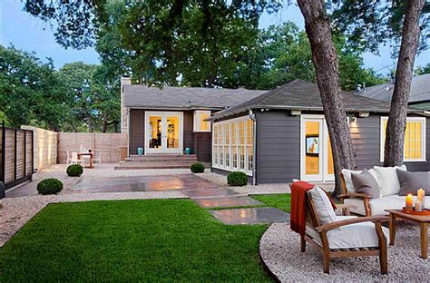 Ranch Patio Front House Best Mobile Backyard Home Landscaping Images