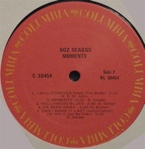 Boz Scaggs Moments Vinyl Pursuit Inc