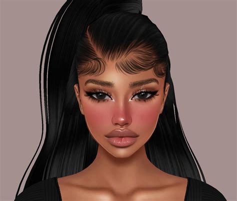 Aliyah Baby Hair Opacity Map For Imvu Bbh Baby Hair Texture Sleek Cap