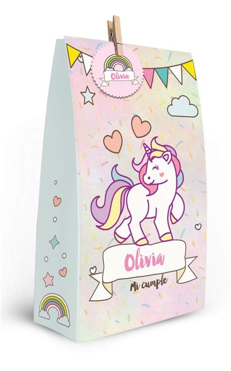 Bolsitas Personalizadas De Unicornios Paper Bags Com Imagens