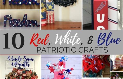 Diy Red White And Blue Patriotic Crafts Merry Monday Link Party 209