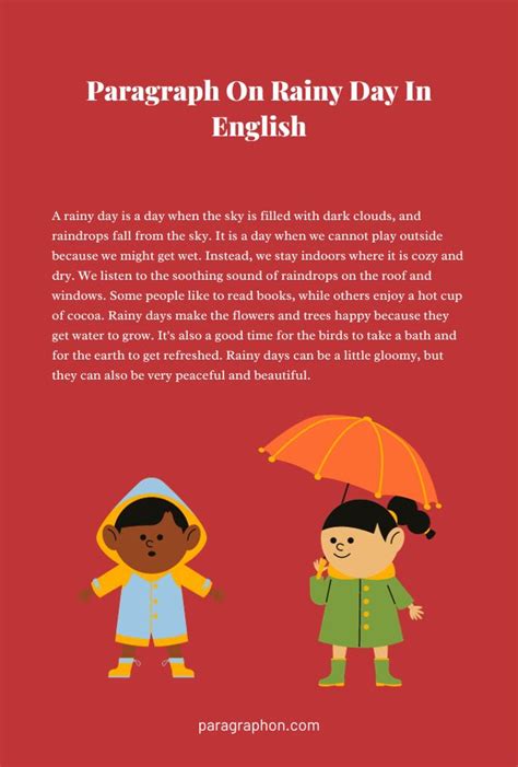 Paragraph On Rainy Day In English