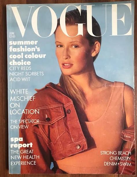 Vogue Uk June 1987 British Original Vintage Fashion Magazine Etsy Uk