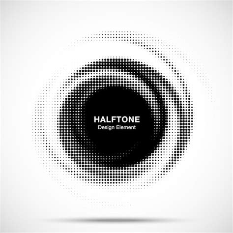 Premium Vector Halftone Circle Dotted Frame
