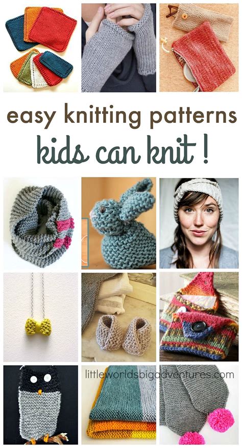 Easy Knitting Patterns Kids Can Knit Little Worlds Easy Knitting