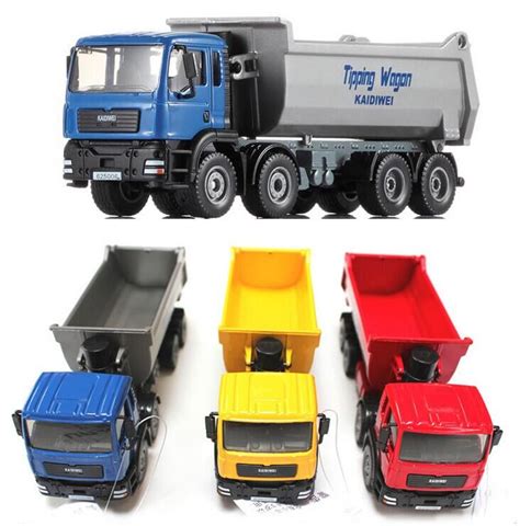 Kdw 150 Scale Diecast Dump Trucks Construction Vehicle Cars Model Toys