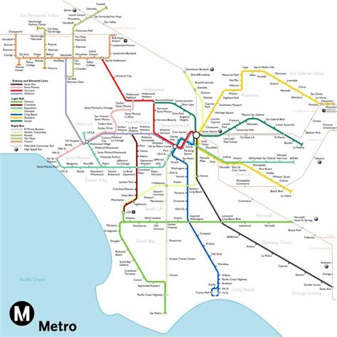 La Mapa Do Metropolitano La Mapa Do Sistema De Metrô Califórnia Eua