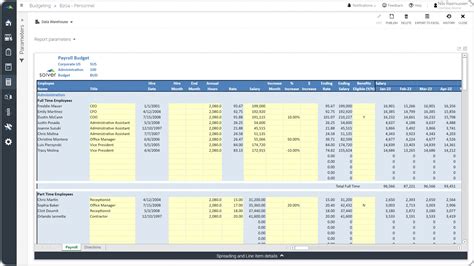 A monthly attendance sheet, which includes daily attendance tracking for up to 25 attendees. Payroll Budget Template - Example, Uses