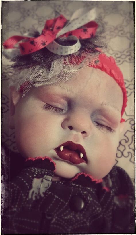 Horror Goth Art Doll Sleeping Vampire Baby Reborn Creepy Baby