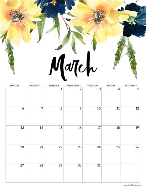 Cute Calendar March 2022