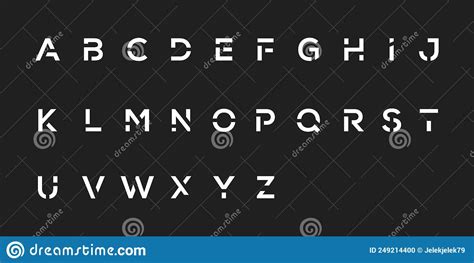 The English Alphabet Capital Letters Vector Stock Vector Illustration