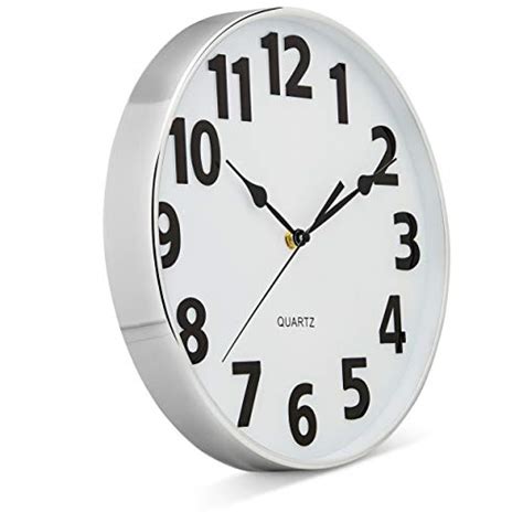 Bernhard Products Large Wall Clock 12 Inch Silent Non Ticking Battery