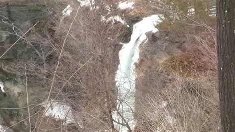Icy Waterfalls At Thacher Park Albany Ny Youtube