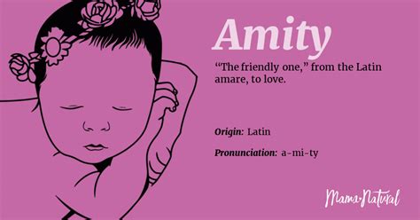 Amity Name Meaning Origin Popularity Girl Names Like Amity Mama
